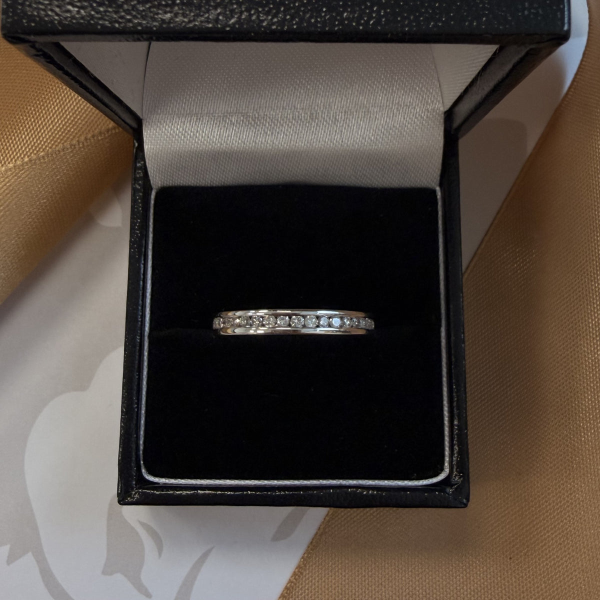 14ct White Gold Full Eternity Diamond Ring