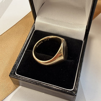 9ct Yellow Gold Sunburst Signet Ring