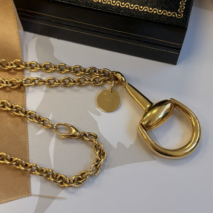 18ct Gold Gucci Horsebit Pendant Necklace