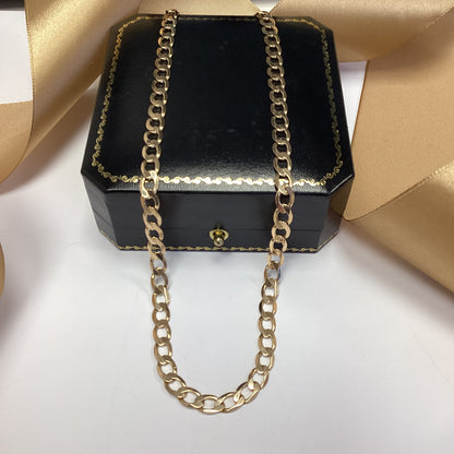 9ct Yellow Gold Curb Chain - 20 Inch