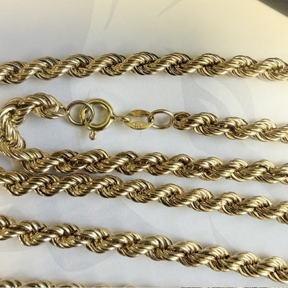 9ct Yellow Gold Rope Chain - 24 inch