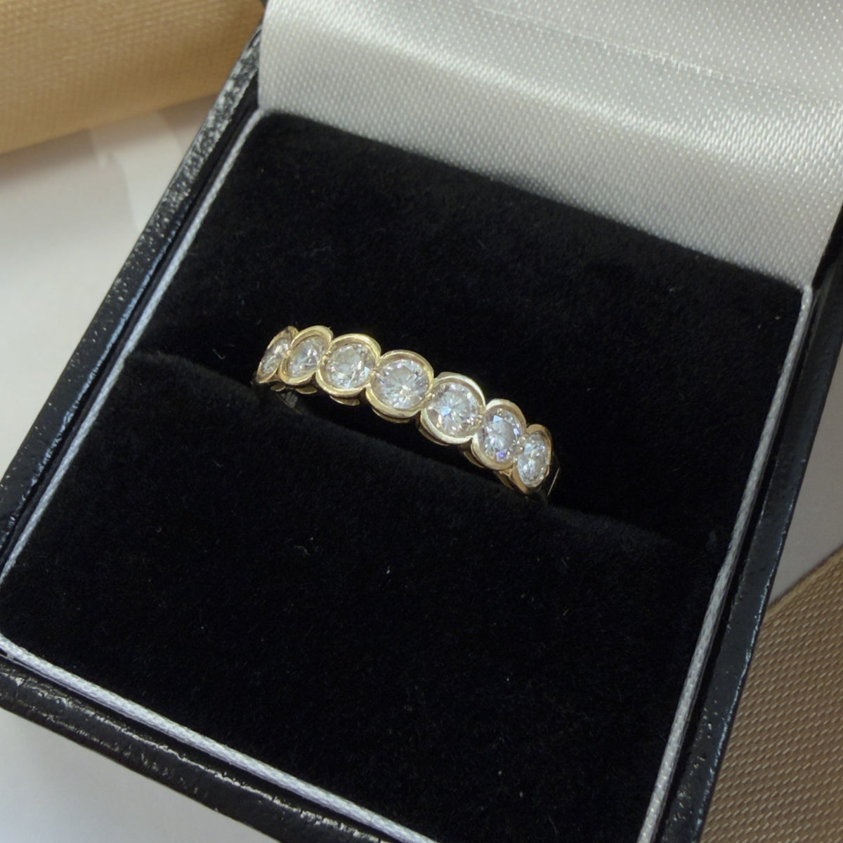 14ct Yellow Gold Seven Stone Diamond Ring