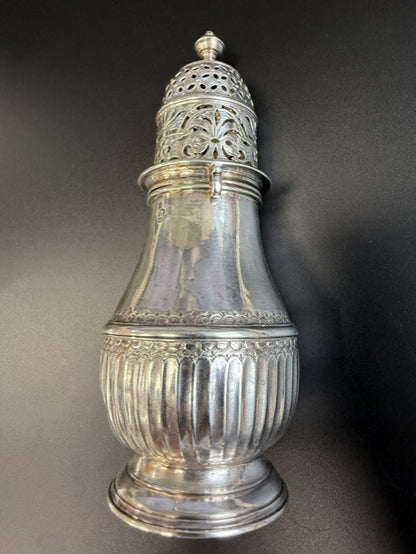 Rare Antique Queen Anne Britannia Silver Sugar Caster Charles Adam London 1707