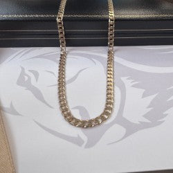 9ct Gold Curb Chain Solid Gold - 24 Inch