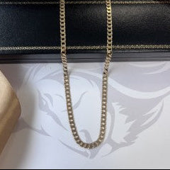 9ct Gold Curb Chain Solid Gold - 24 Inch