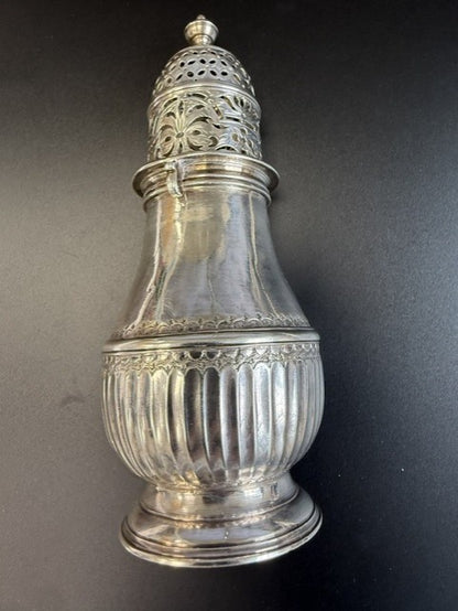 Rare Antique Queen Anne Britannia Silver Sugar Caster Charles Adam London 1707