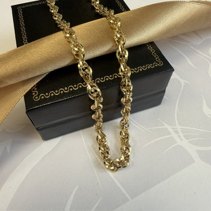 9ct Gold Chunky Rope Chain - 18 Inch