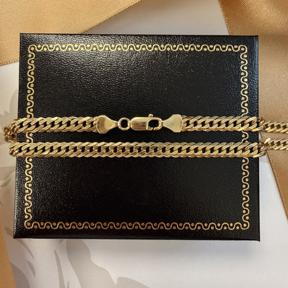 9ct Yellow Gold Curb Chain - 18 Inch