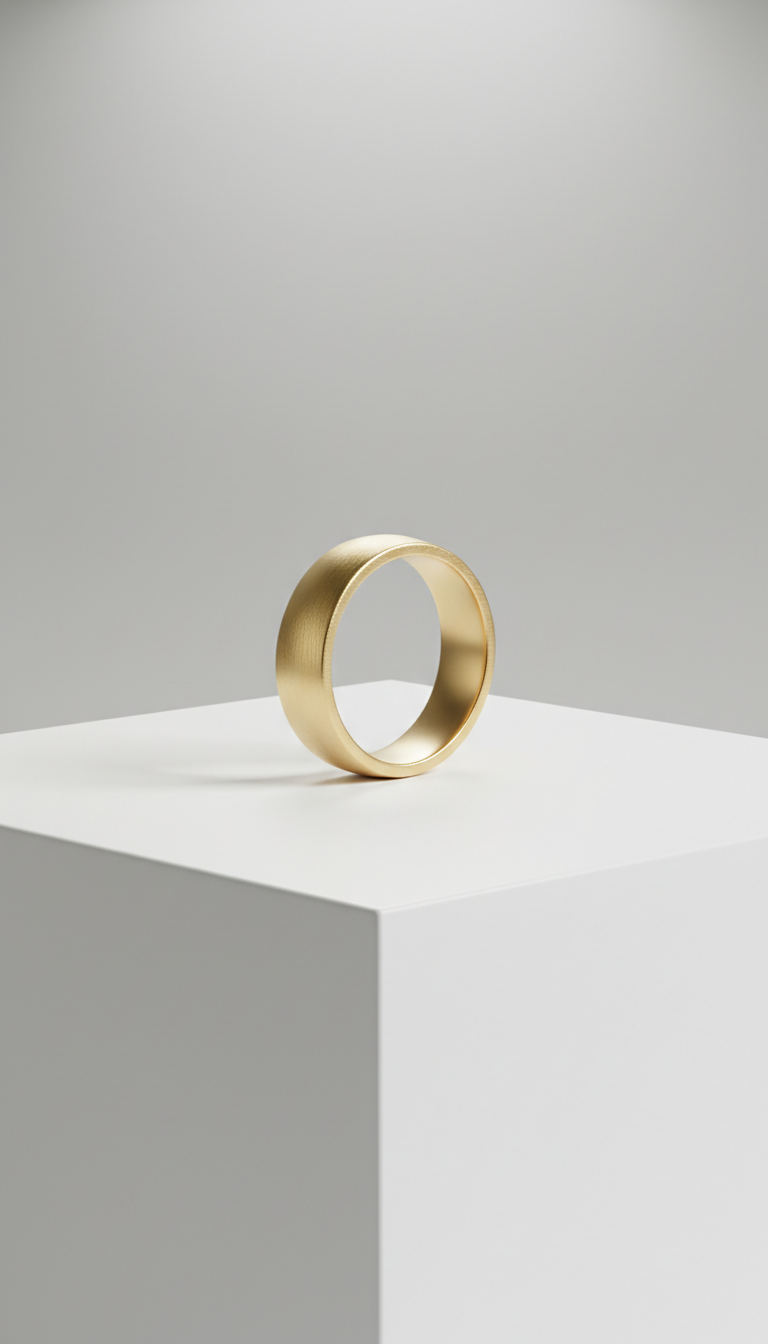 Gold slim minimalist ring