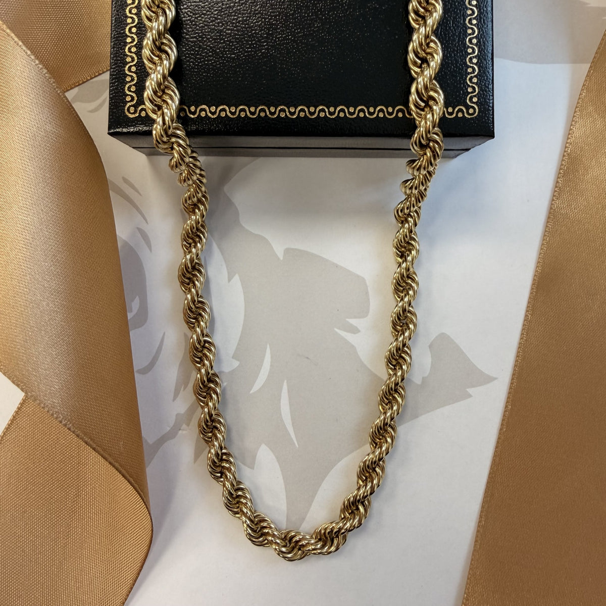 9ct Yellow Gold Rope Chain - 21 Inch