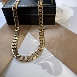 9ct Gold Curb Chain Solid Gold– 24 Inch