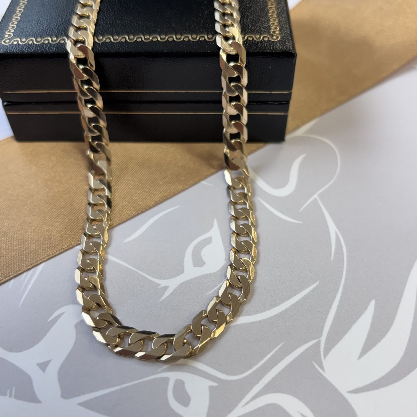 9ct Gold Curb Chain Solid Gold – 21 Inch
