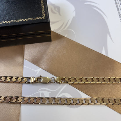 9ct Gold Curb Chain Solid Gold– 24 Inch
