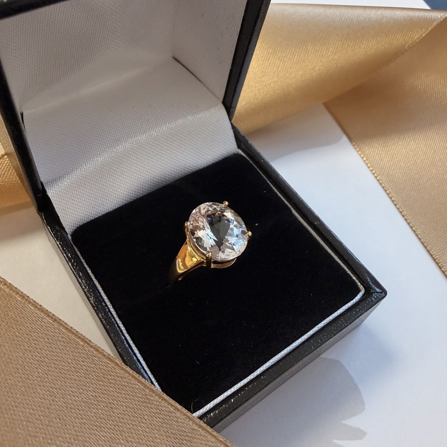 9ct Yellow Gold Cubic Zirconia Solitaire Ring