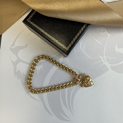 9ct Gold Charm Bracelet Gold Bracelet - 7 Inch