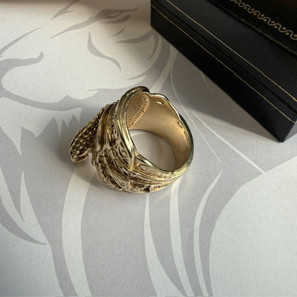 9ct Gold Saddle Ring Solid Gold Mans Ring