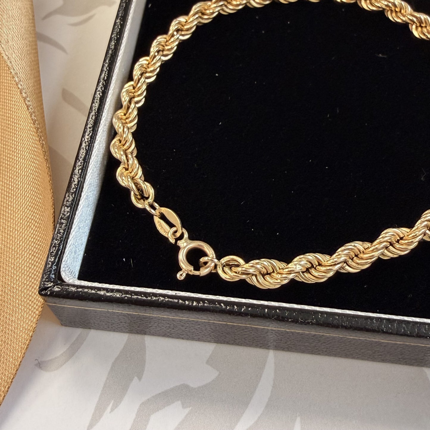 9ct Yellow Gold Rope Bracele