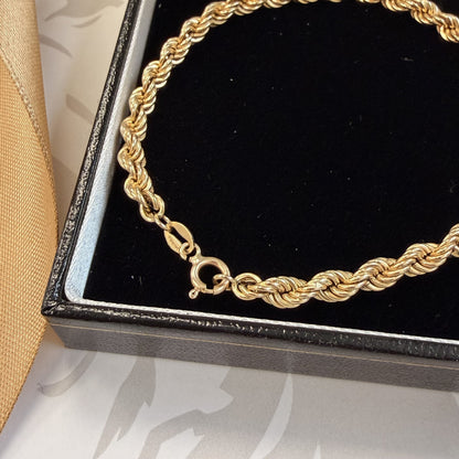 9ct Yellow Gold Rope Bracele