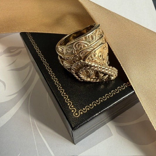 9ct Gold Saddle Ring Solid Gold Mans Ring