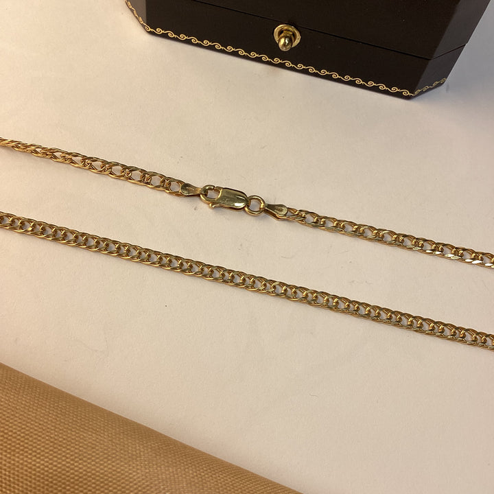 9ct Yellow Gold Double Curb Chain - 26 Inch