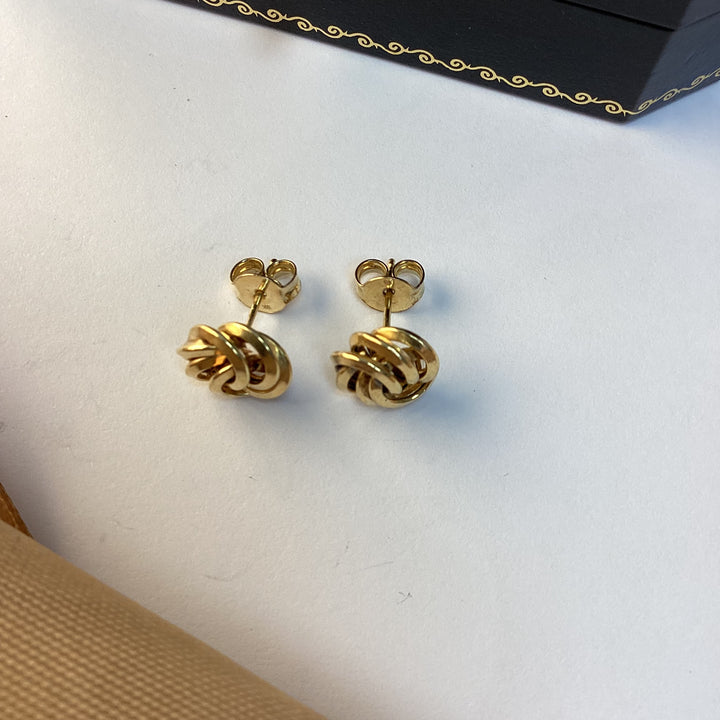 9ct Yellow Gold Knot Earrings