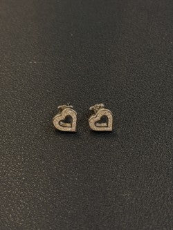 925 Sterling Silver Heart Stud Earrings
