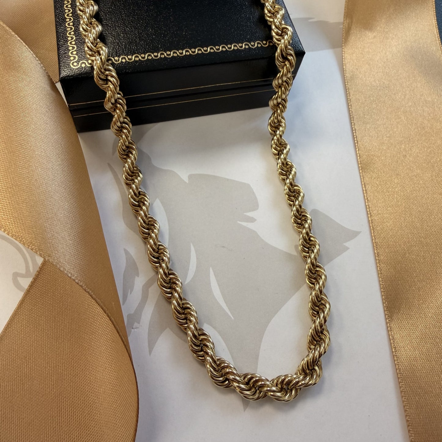 9ct Yellow Gold Rope Chain - 21 Inch