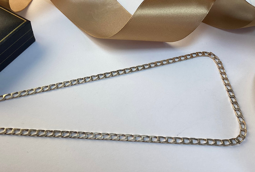 9ct Yellow Gold Curb Chain - 20 Inch