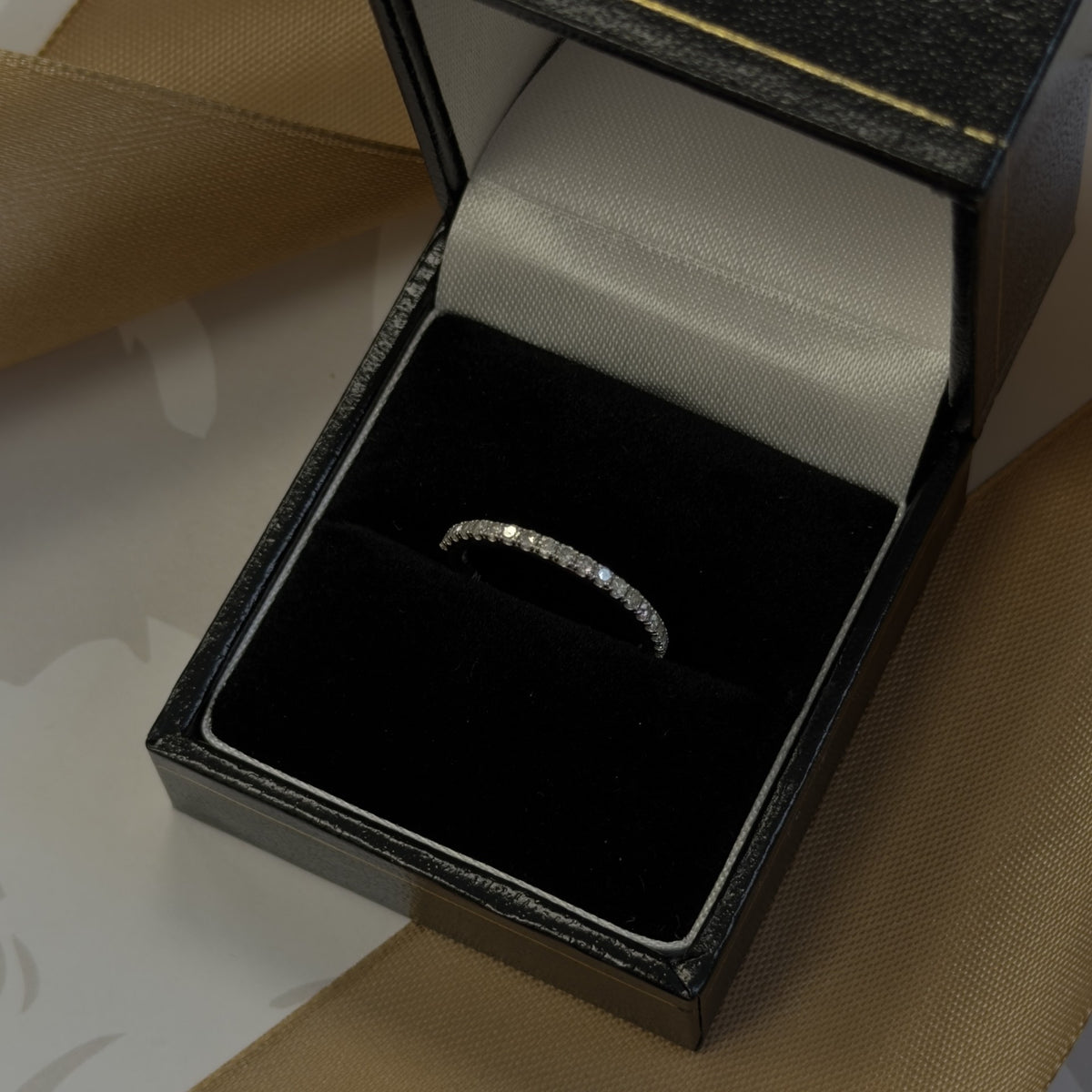 14ct White Gold Diamond Half Eternity Ring