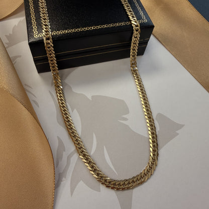 9ct Yellow Gold Curb Chain - 18 Inch
