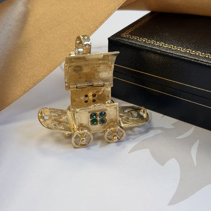 9ct Gold Opening Caravan Pendant