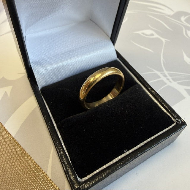 22ct Yellow Gold Wedding Ring 4mm D-Shaped