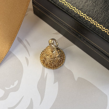 9ct Gold Ornate Bell Pendant