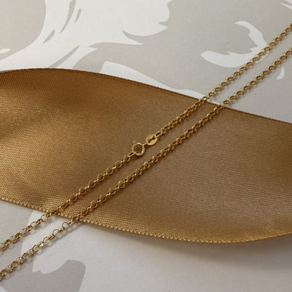 9ct Yellow Gold Fine Belcher Chain - 20 Inch