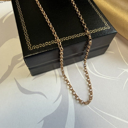 9ct Rose Gold 2mm Belcher Chain - 26 Inch