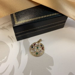 9ct Multi Stone Pendant