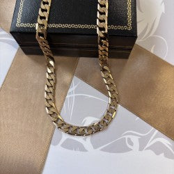 9ct Gold Curb Chain Solid Gold– 24 Inch