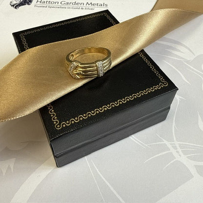 9ct Gold Buckle Ring Solid