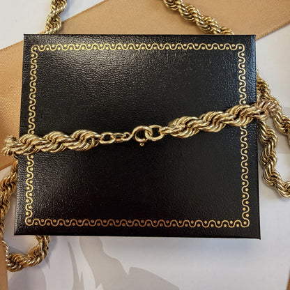9ct Yellow Gold Rope Chain - 21 Inch