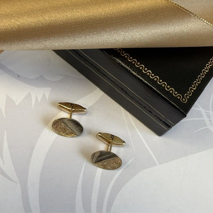 9ct Yellow Gold Cufflinks Solid 9ct Gold