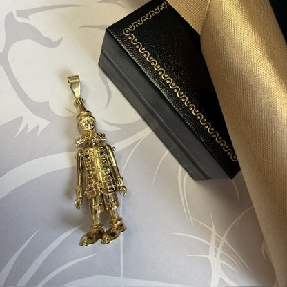 9ct Gold Clown Pendant Extra Large Clown