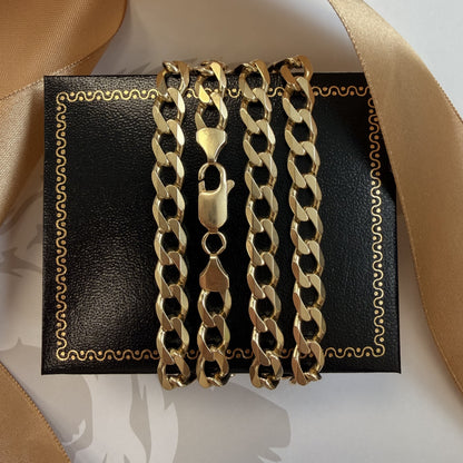 9ct Yellow Gold Curb Chain - 22 Inch