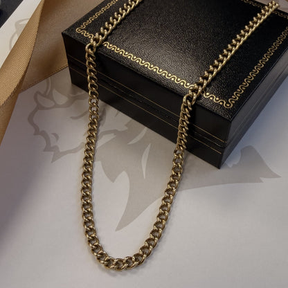 9ct Yellow Gold Curb Chain Necklace - 18Inch