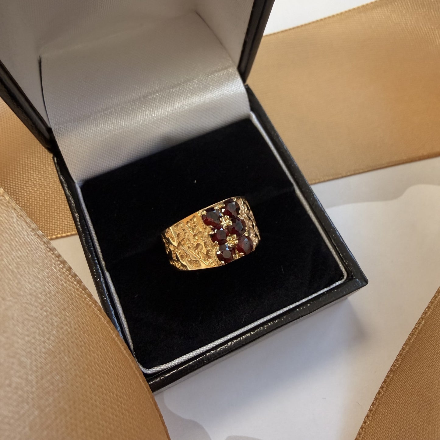 9ct Yellow Gold Five-Stone Ruby Ring