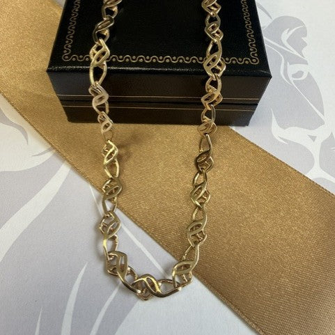 9ct Yellow Gold Celtic Link Solid Gold Chain - 18 Inch