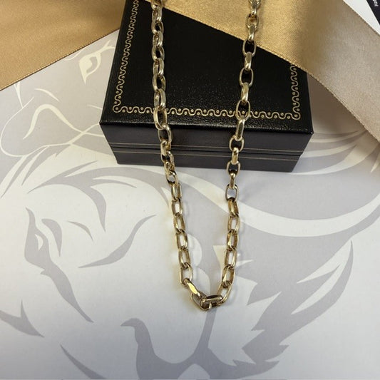 9ct Gold Belcher Chain Solid Gold Chain - 20 Inch