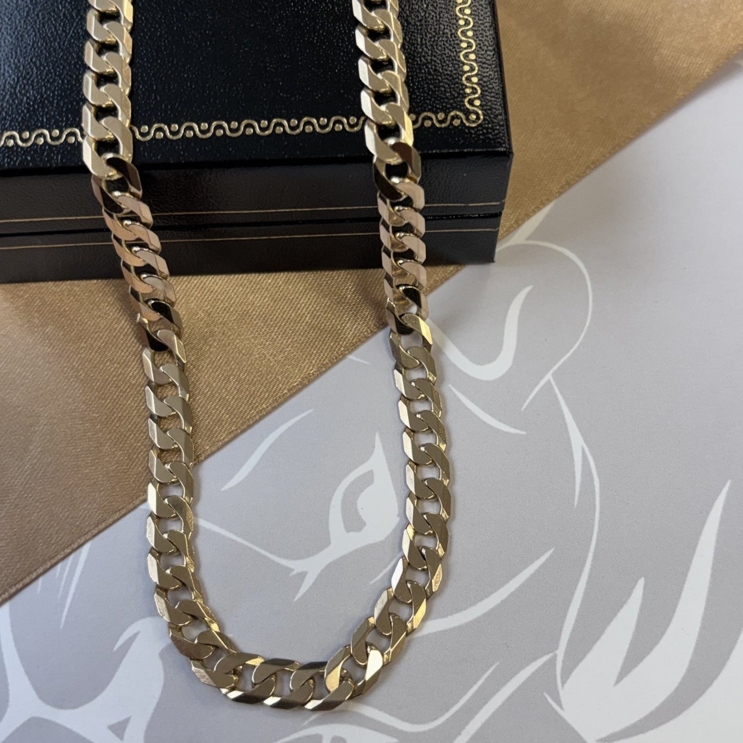 9ct Gold Curb Chain Solid Gold – 21 Inch