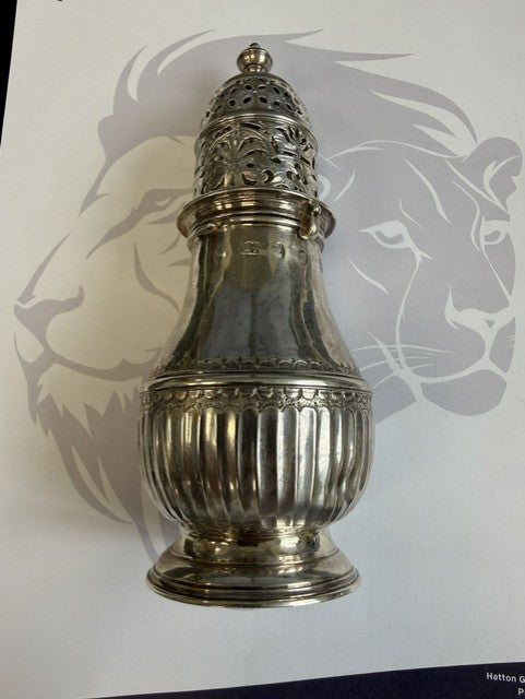 Rare Antique Queen Anne Britannia Silver Sugar Caster Charles Adam London 1707