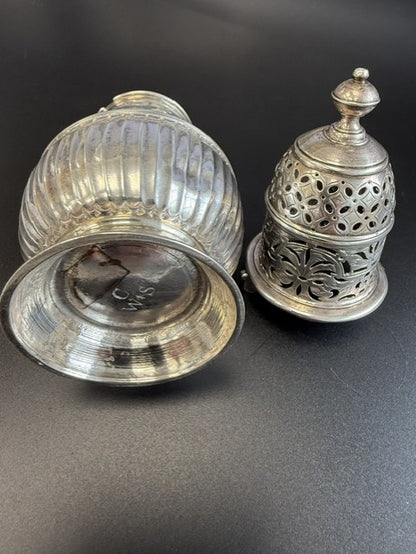 Rare Antique Queen Anne Britannia Silver Sugar Caster Charles Adam London 1707