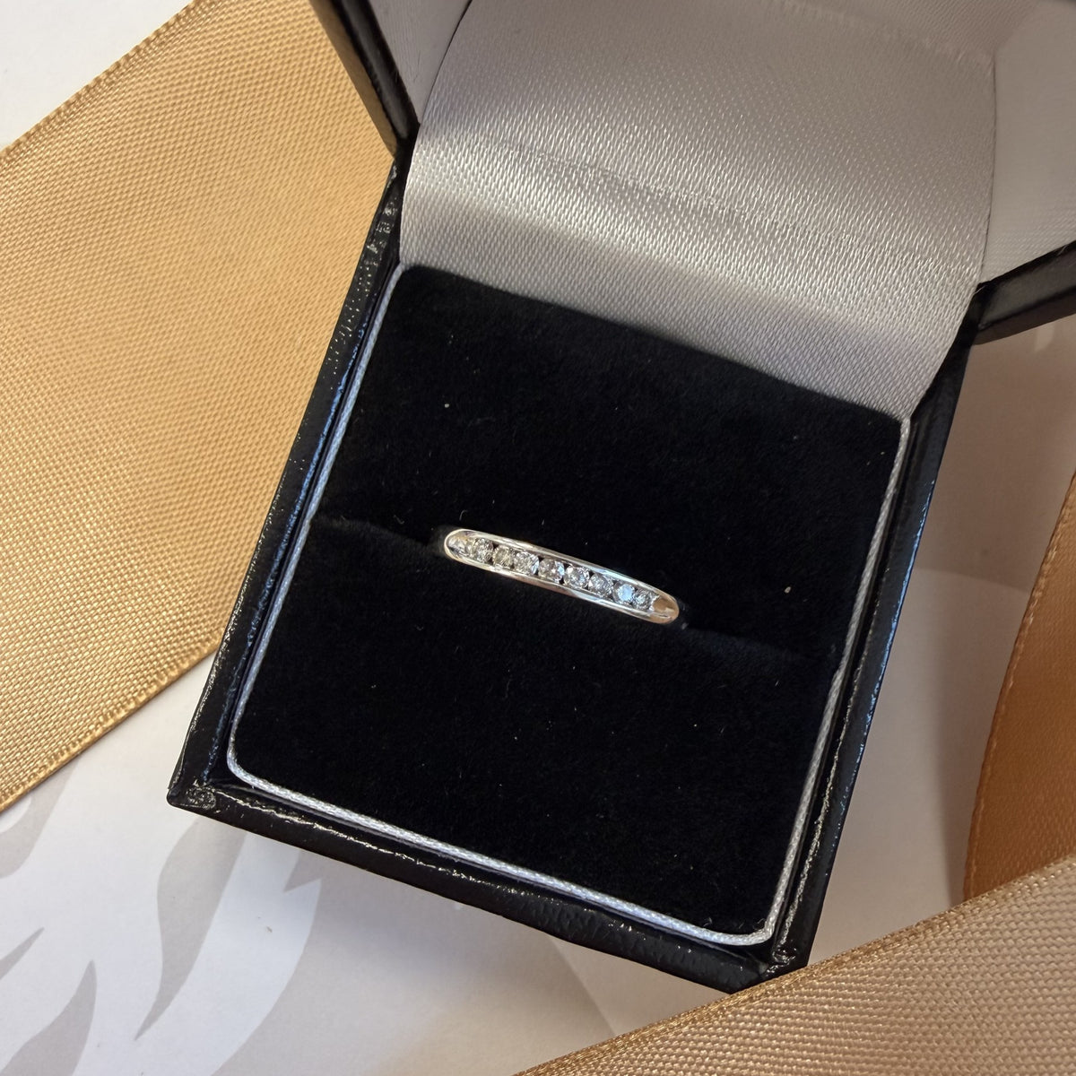 9ct White Gold Diamond Half Eternity Ring